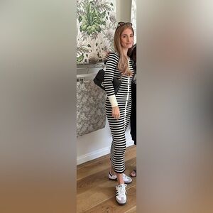 Zara Striped Midi Dress